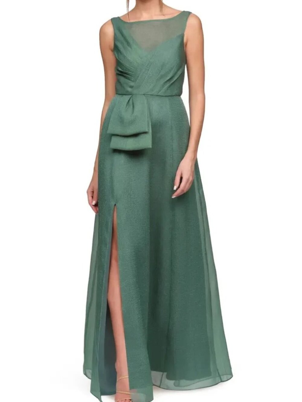 JS Collections Mallard Green Carey Organza Gown